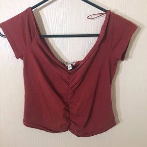 Red crop top